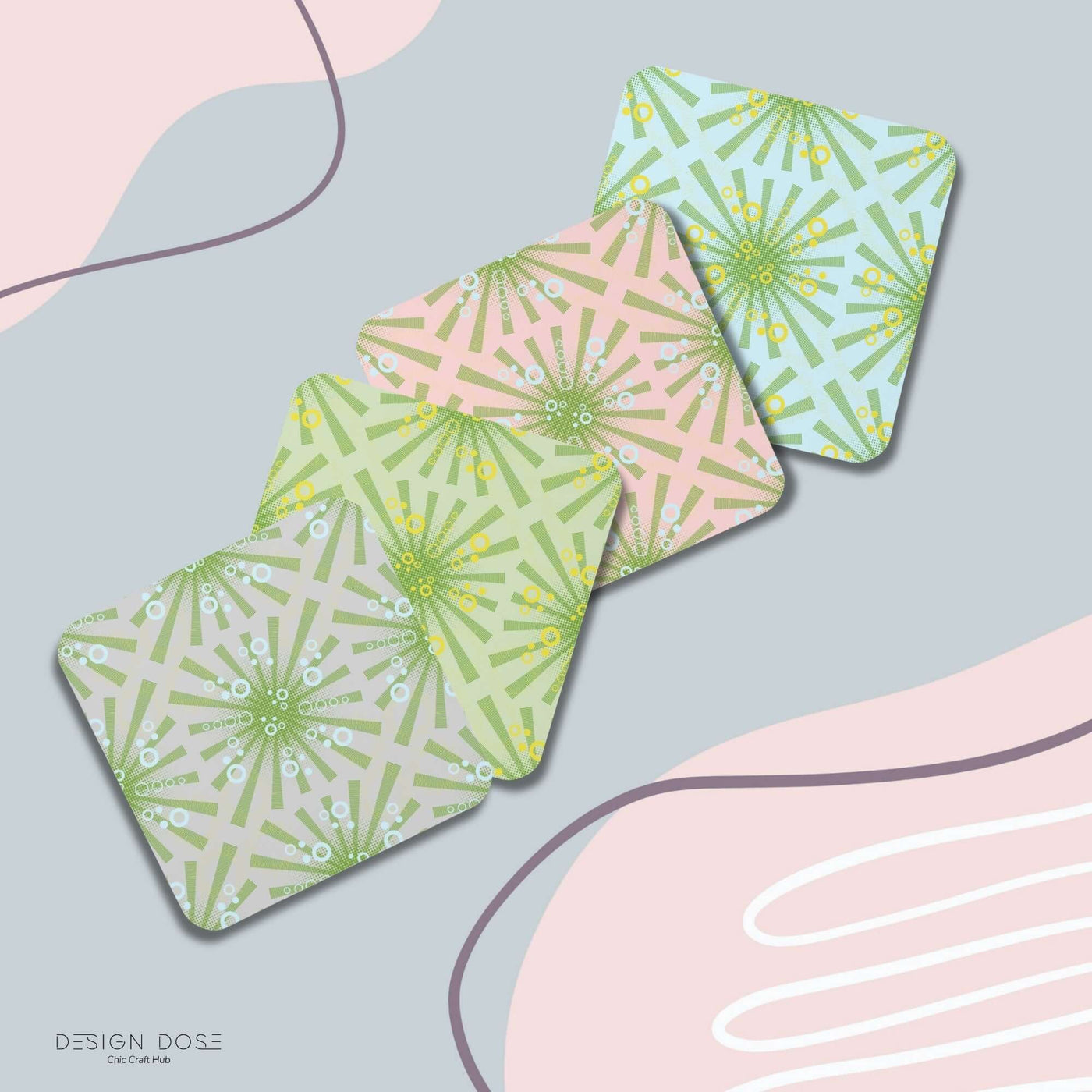 Sun & Stars Set of 4 Coasters at Design Dose