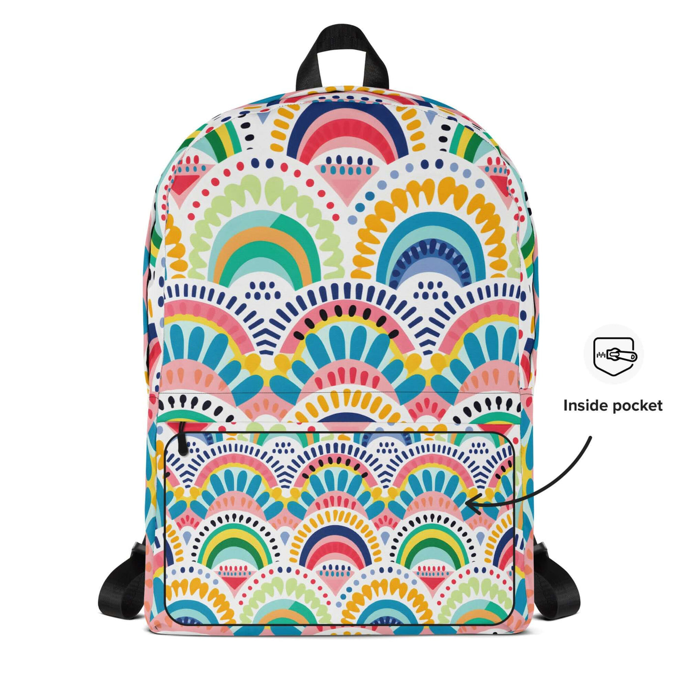 Tribal Rainbows I Backpack at Design Dose