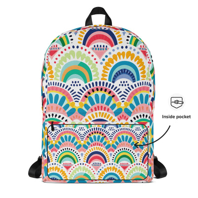 Tribal Rainbows I Backpack at Design Dose