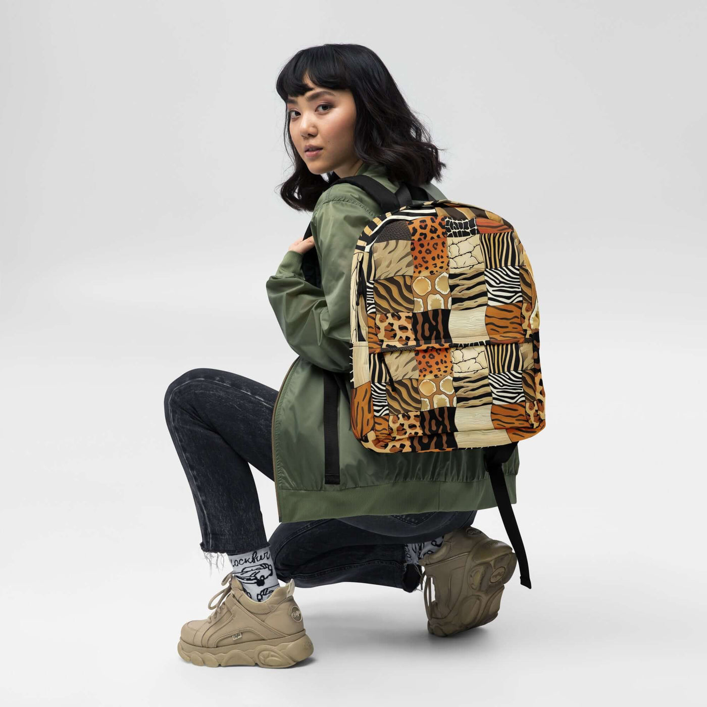 Jungle Print Backpack at Design Dose