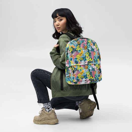 Doodle Fiesta Backpack at Design Dose