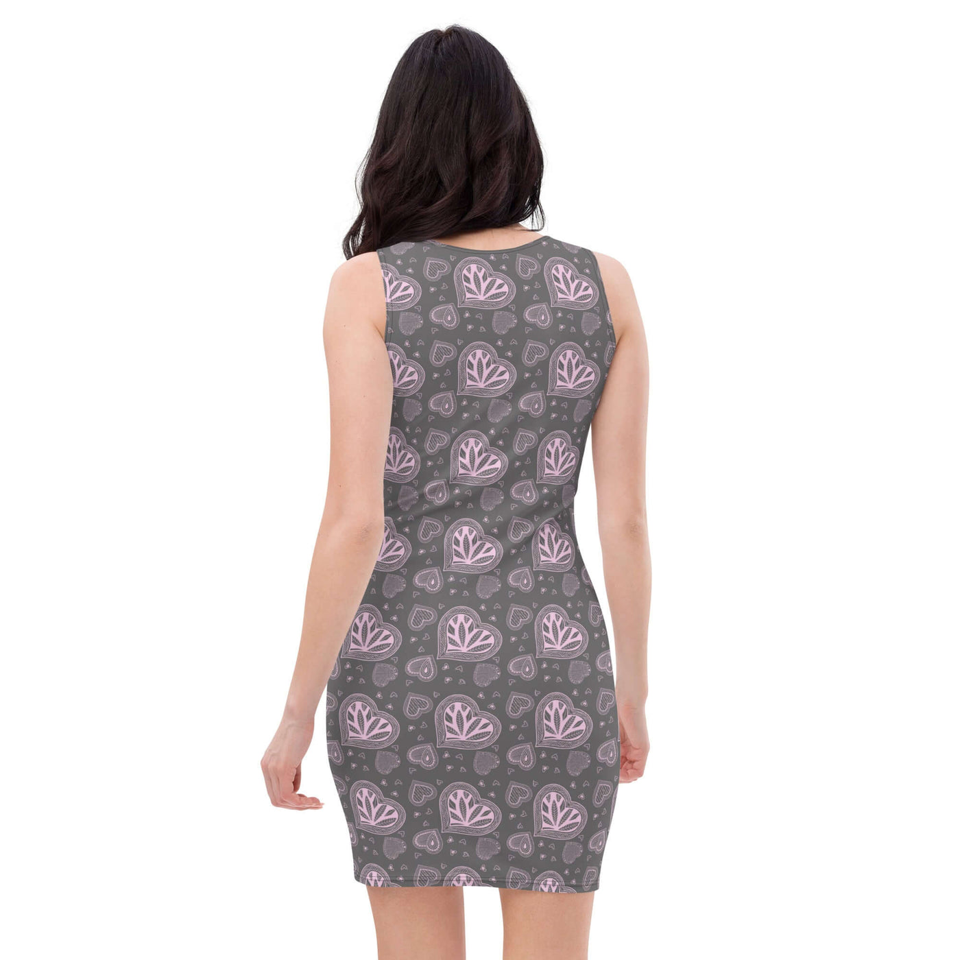 Zen Hearts Bodycon dress at Design Dose