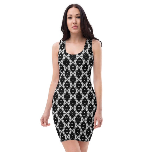 Monochrome Essence-Spectrum Bodycon dress - Perfect Fit at Design Dose