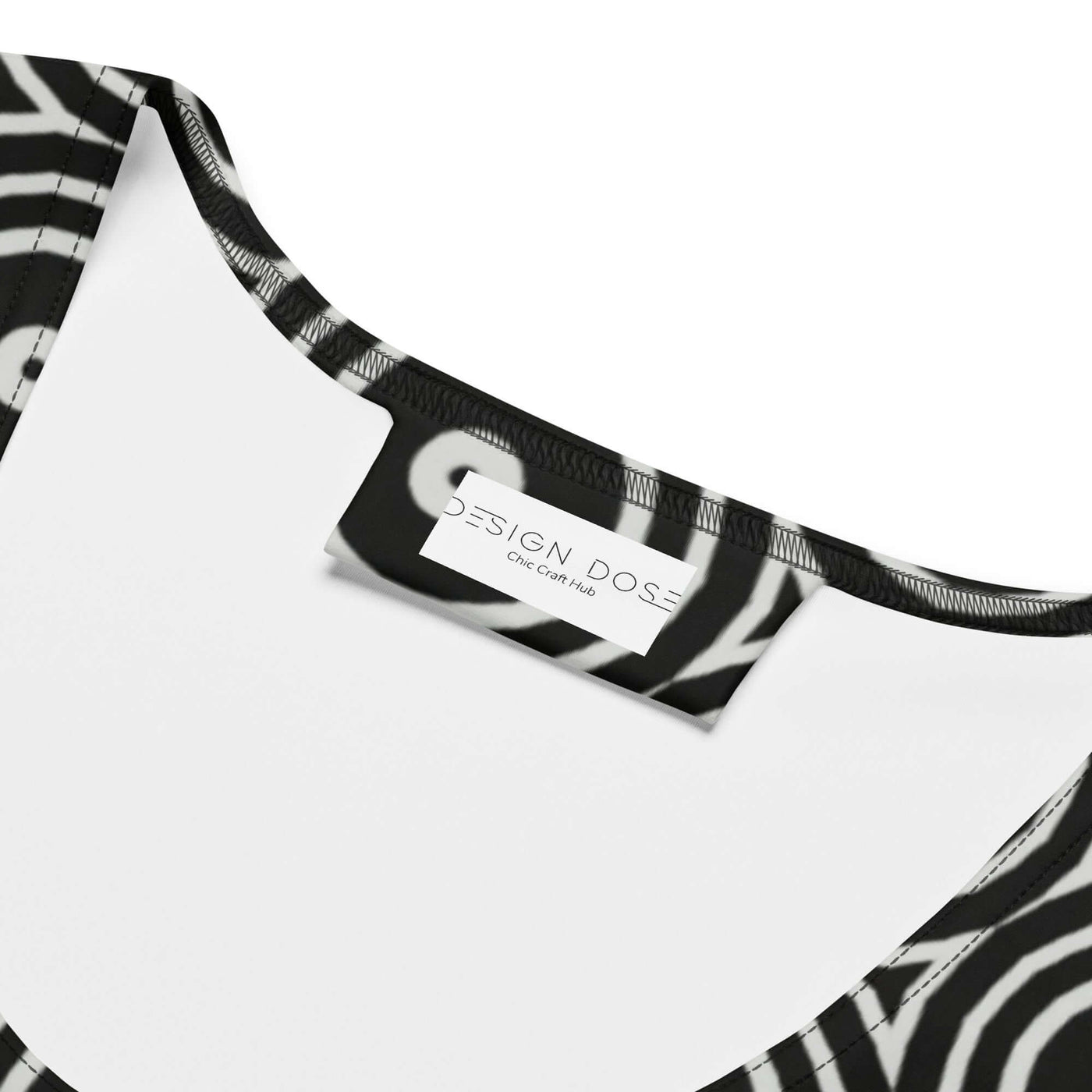 Monochrome Essence-Swirls Bodycon Dress at Design Dose