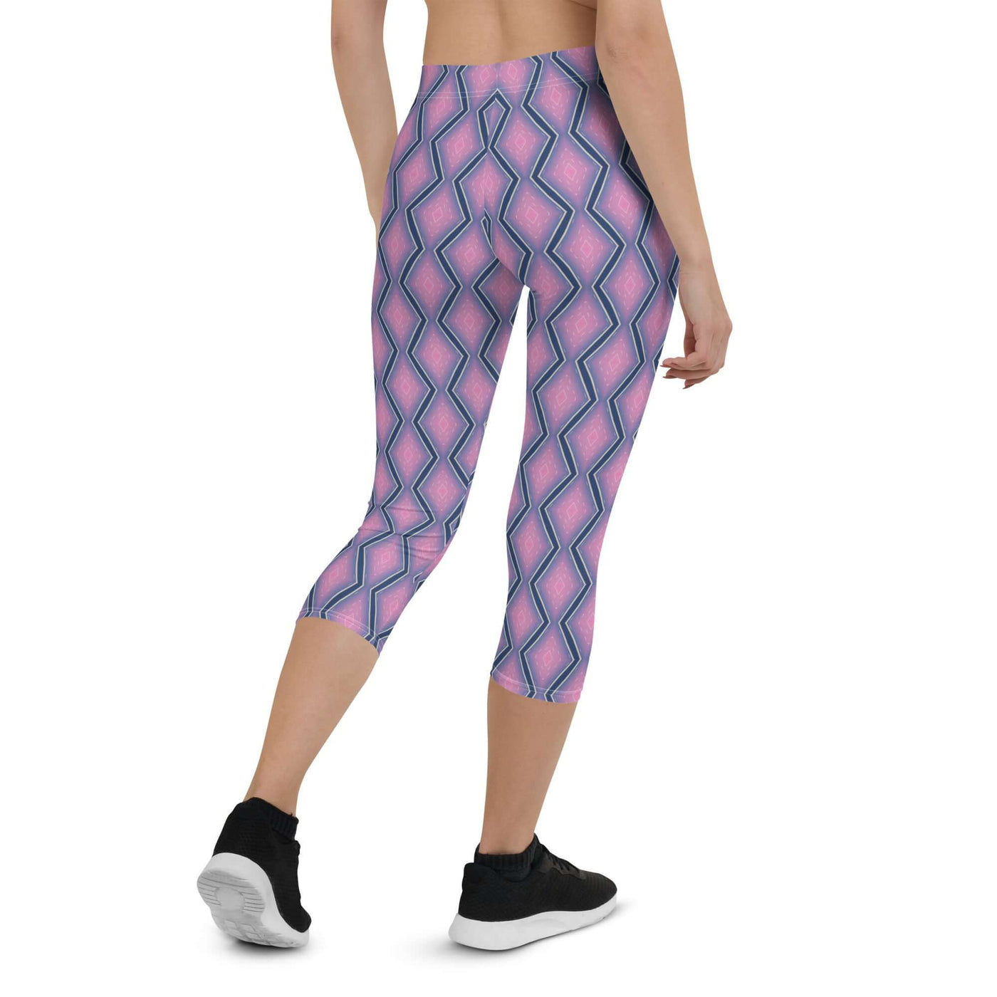 Floral Fusion Capri Leggings - Stylish & Versatile at Design Dose