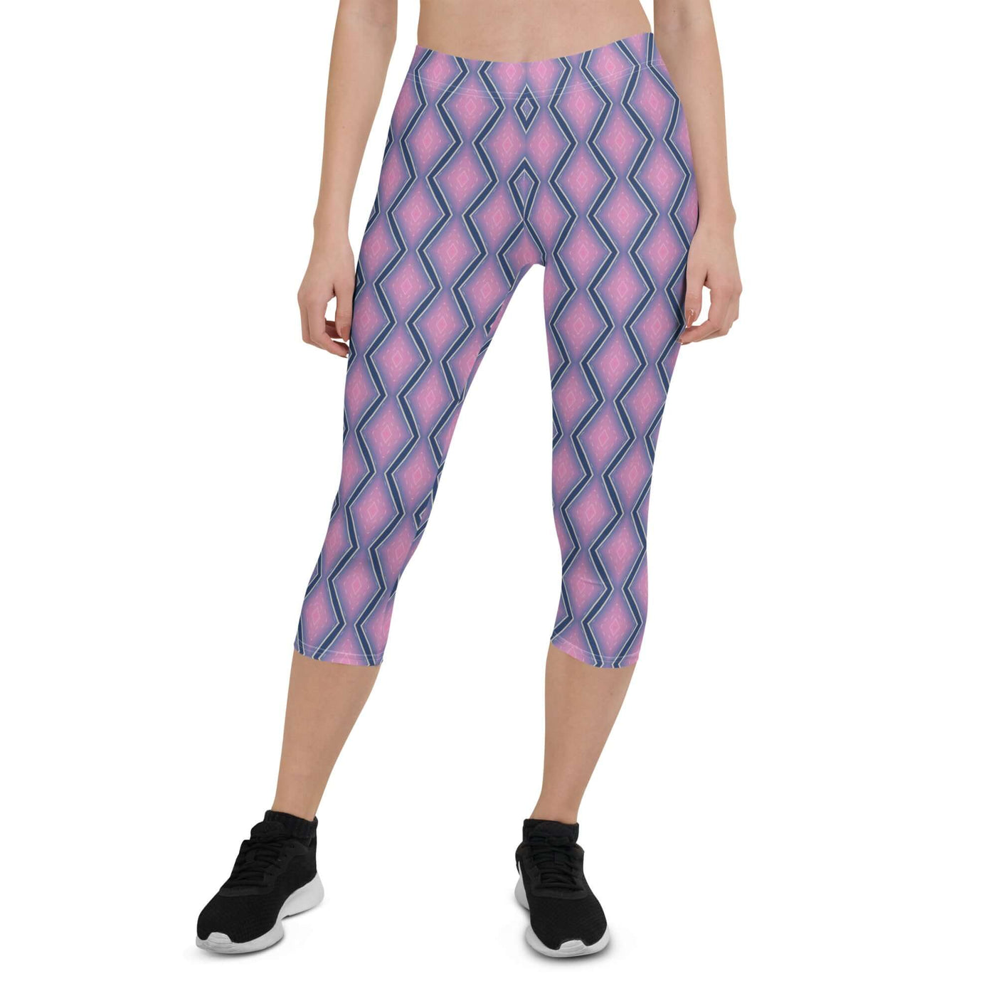 Floral Fusion Capri Leggings - Stylish & Versatile at Design Dose