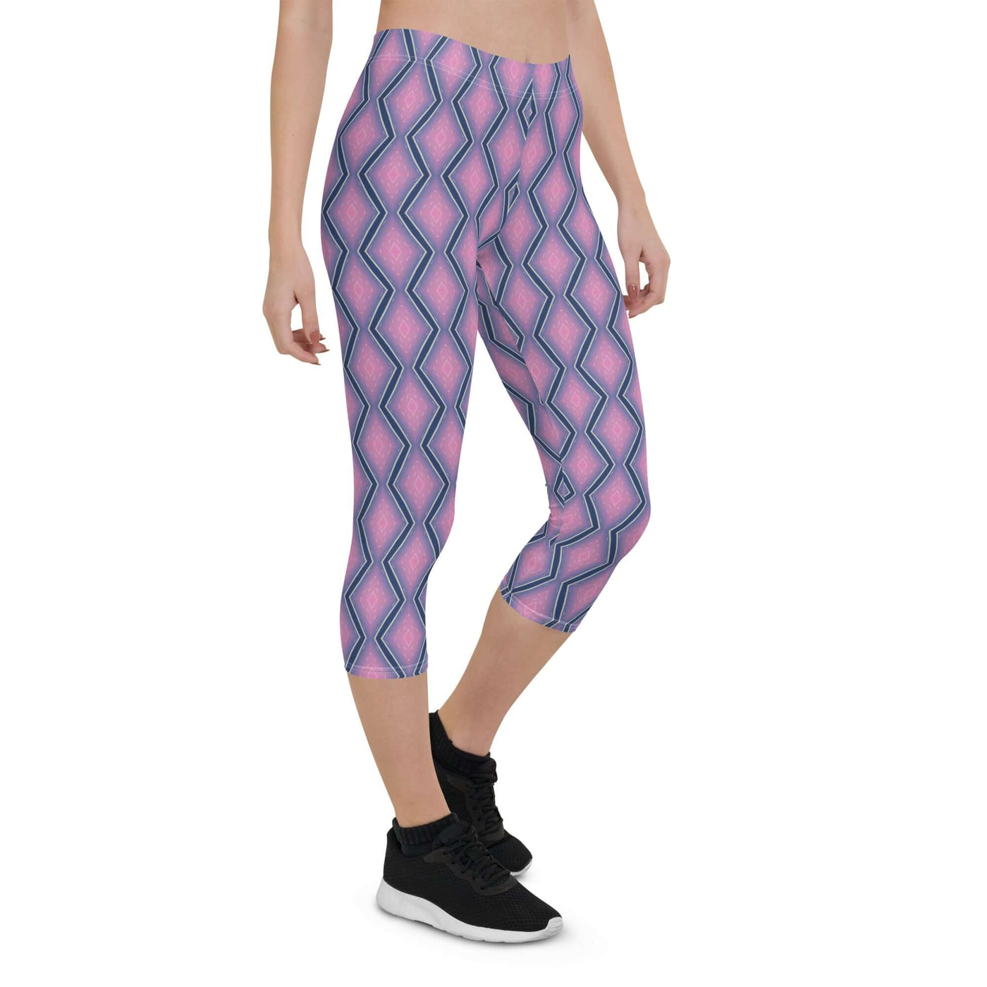 Floral Fusion Capri Leggings - Stylish & Versatile at Design Dose