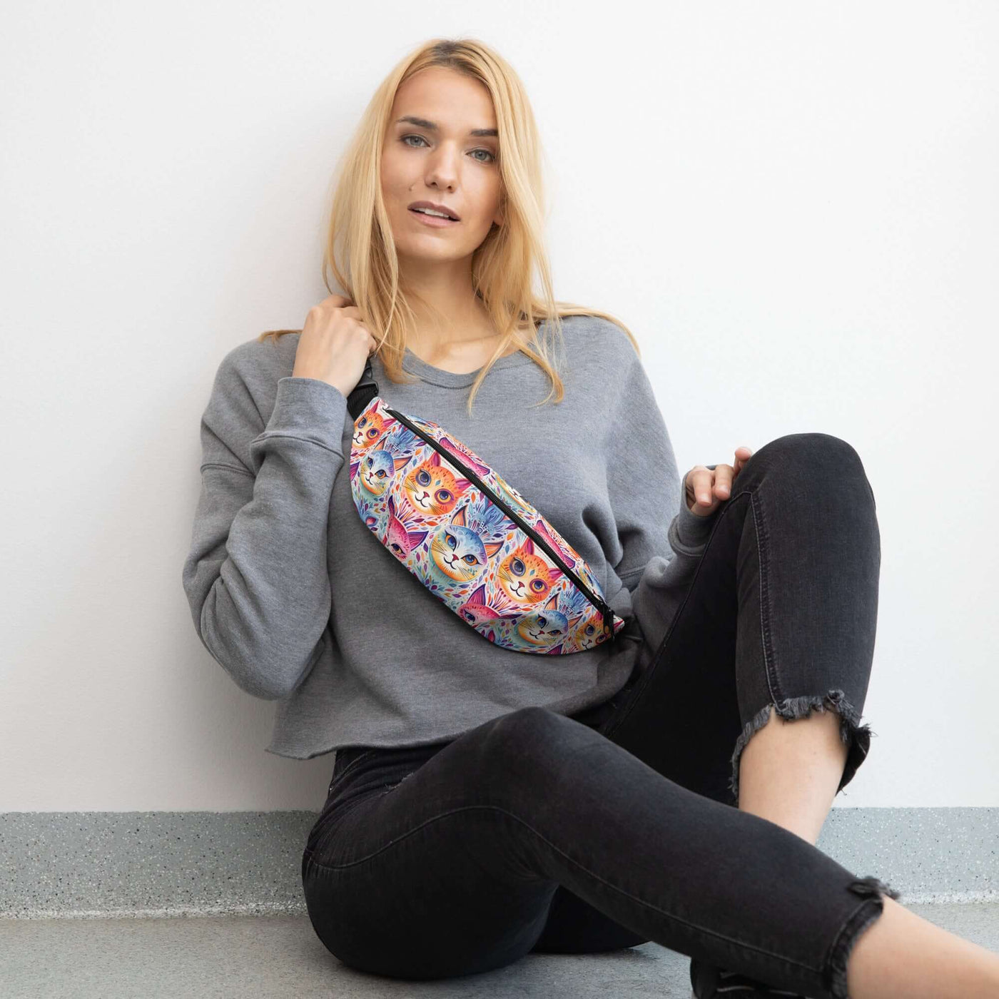 Boho Cats Fanny Pack at Design Dose