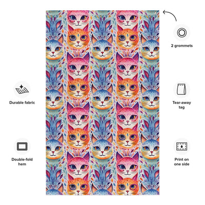 Boho Cats Flag at Design Dose