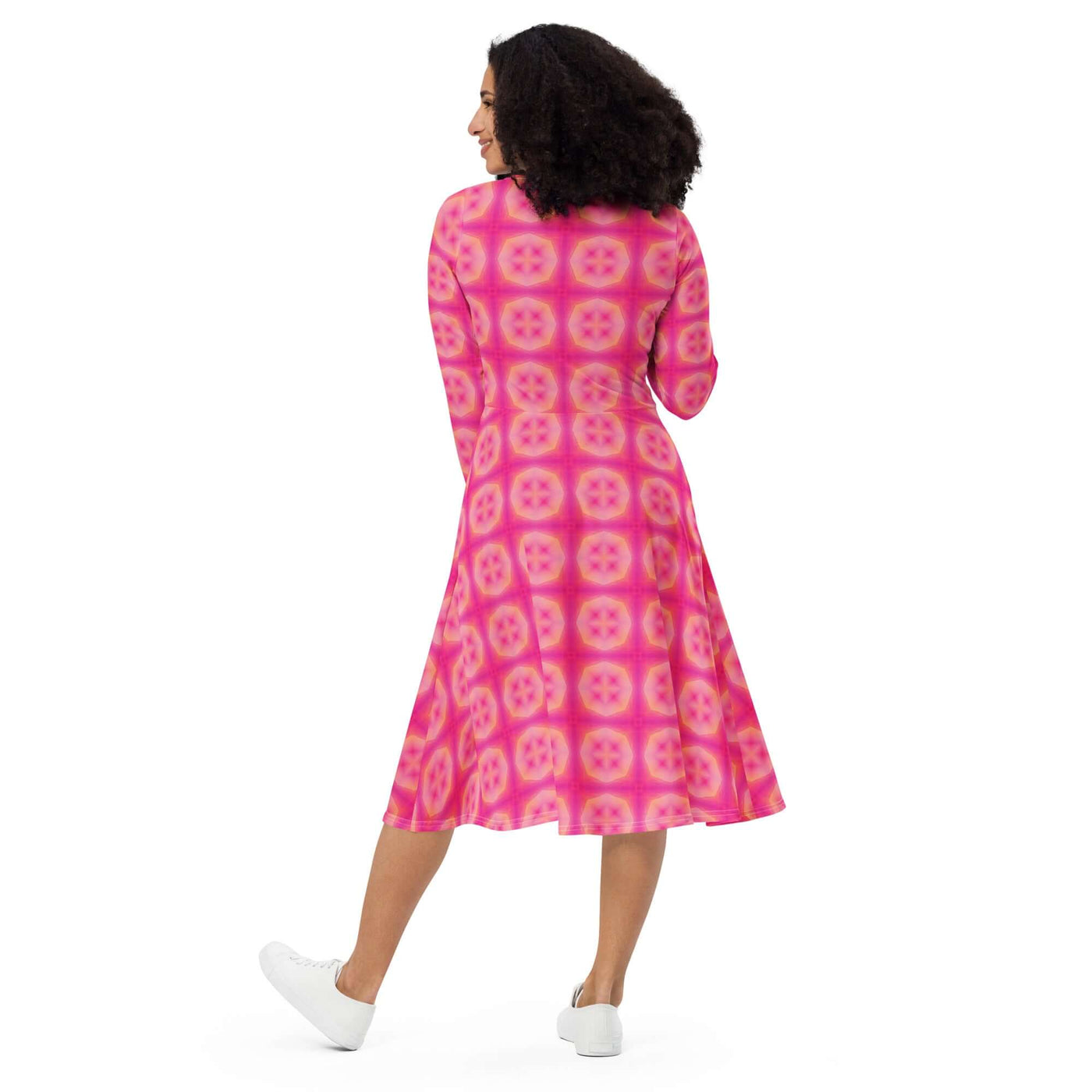 Pink Pop Midi Dress - Stylish & Trendy at Design Dose