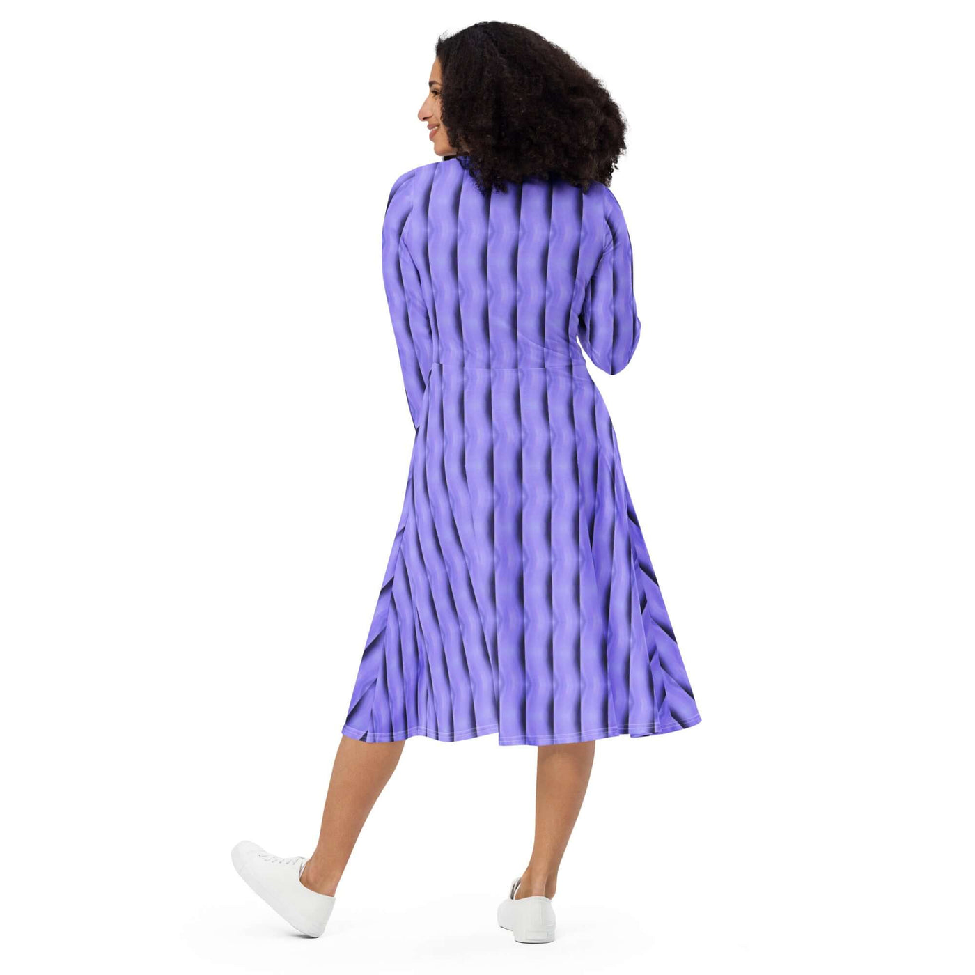 Purple Haze Midi Dress with Pockets at Design Dose