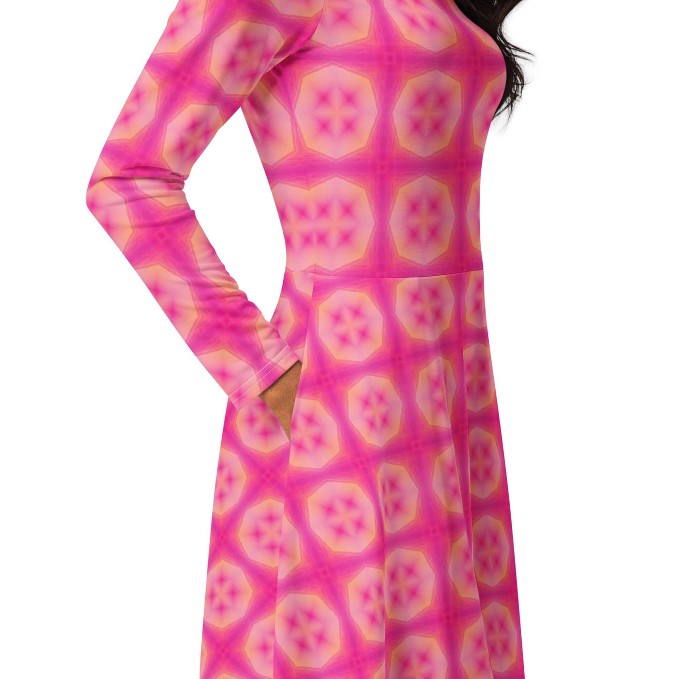 Pink Pop Midi Dress - Stylish & Trendy at Design Dose