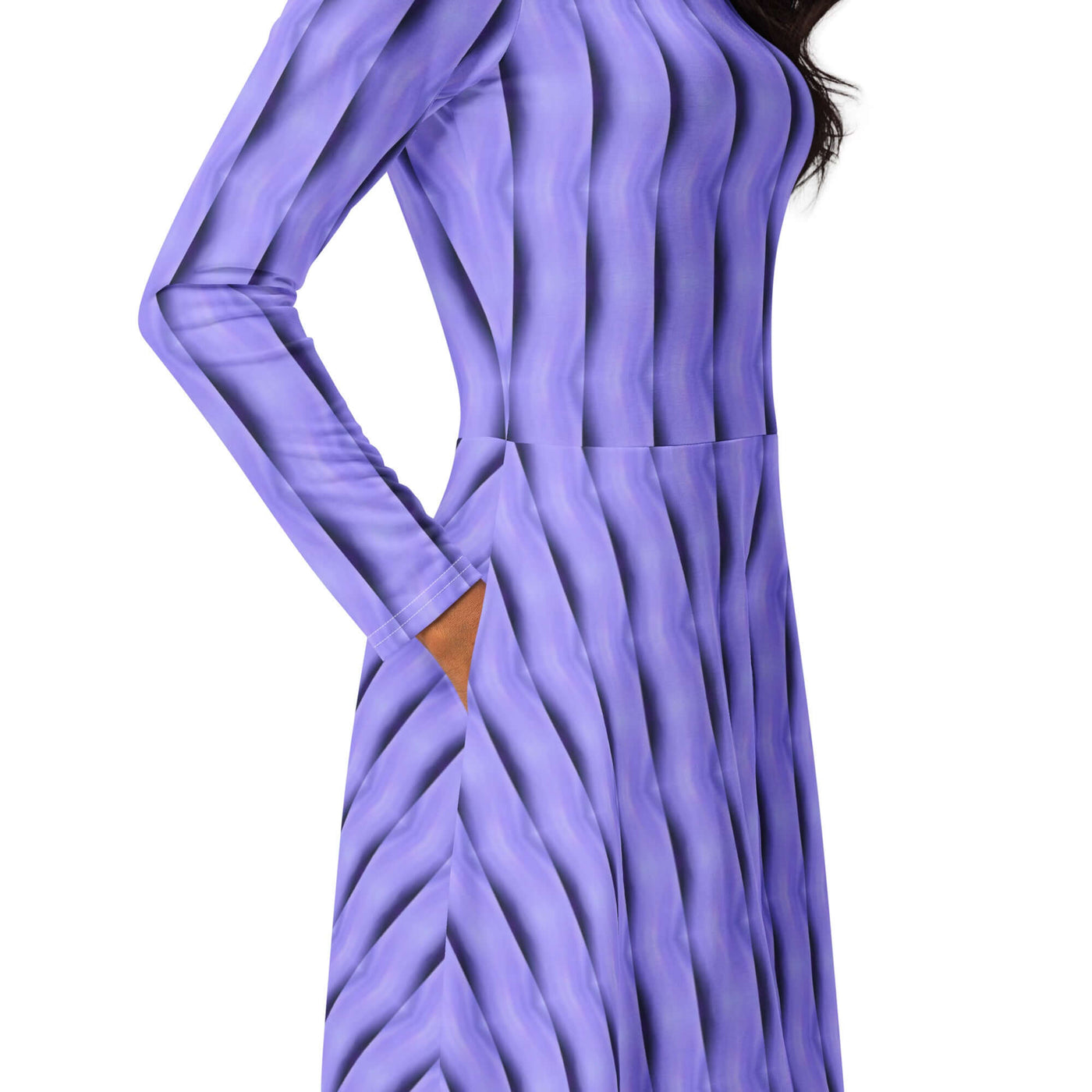 Purple Haze Midi Dress with Pockets at Design Dose