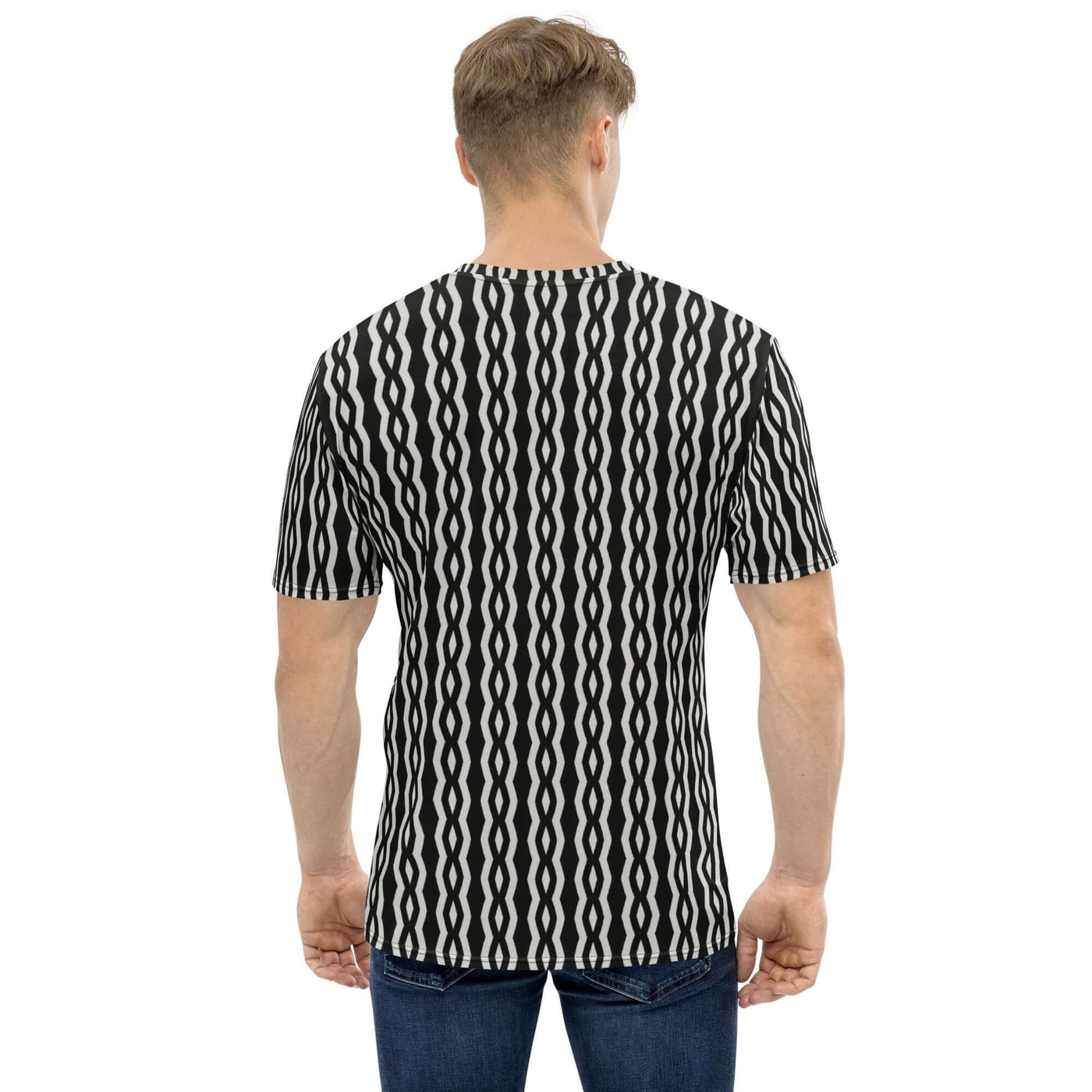 Chic Stripes Men's T-shirt - Comfy & Trendy Print at Design Dose