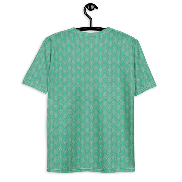 Stylish Green Waves Men's T-Shirt - Comfy & Trendy at Design Dose