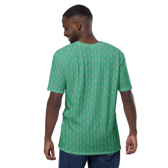 Stylish Green Waves Men's T-Shirt - Comfy & Trendy at Design Dose