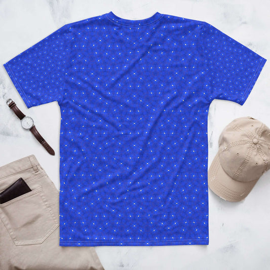 Cosmic Blue Men's T-Shirt - Stretchy & Comfy at Design Dose