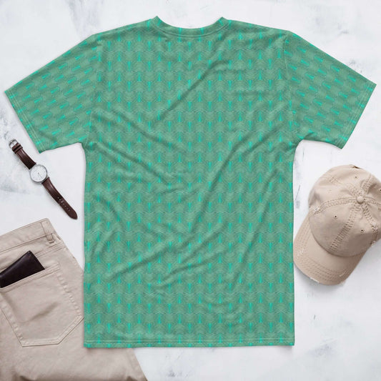 Stylish Green Waves Men's T-Shirt - Comfy & Trendy at Design Dose