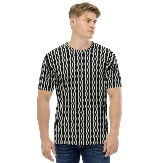 Chic Stripes Men's T-shirt - Comfy & Trendy Print at Design Dose