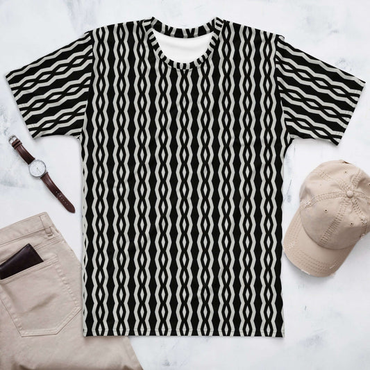 Chic Stripes Men's T-shirt - Comfy & Trendy Print at Design Dose