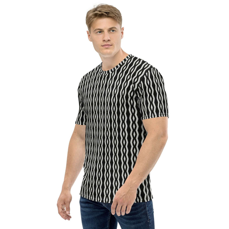 Chic Stripes Men's T-shirt - Comfy & Trendy Print at Design Dose