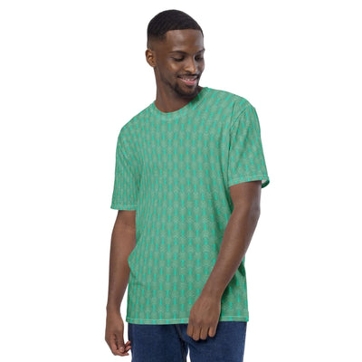 Stylish Green Waves Men's T-Shirt - Comfy & Trendy at Design Dose