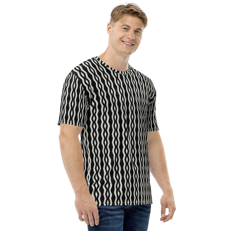 Chic Stripes Men's T-shirt - Comfy & Trendy Print at Design Dose