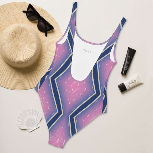 Stylish Floral Fusion One-Piece Swimsuit at Design Dose