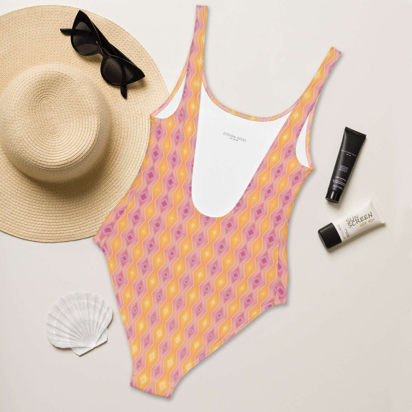 Pink Lemonade One-Piece Swimsuit - Stylish & Trendy at Design Dose