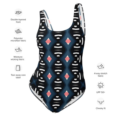 Stylish Midnight Oasis One-Piece Swimsuit at Design Dose