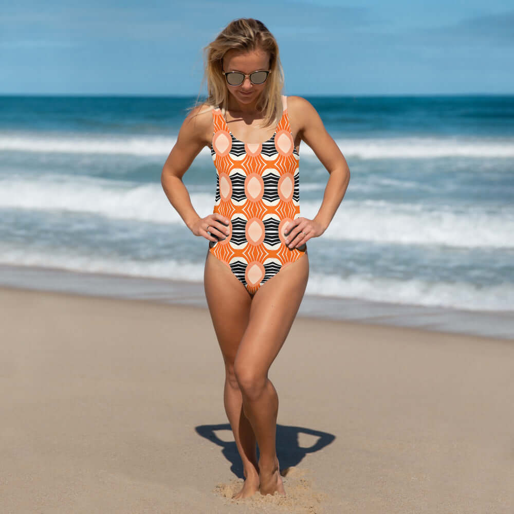 Zen Vibes One-Piece Swimsuit – Stylish & Comfortable at Design Dose