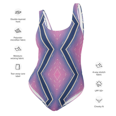 Stylish Floral Fusion One-Piece Swimsuit at Design Dose