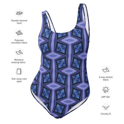 Serene Symmetry One-Piece Swimsuit - Stylish & Comfortable at Design Dose