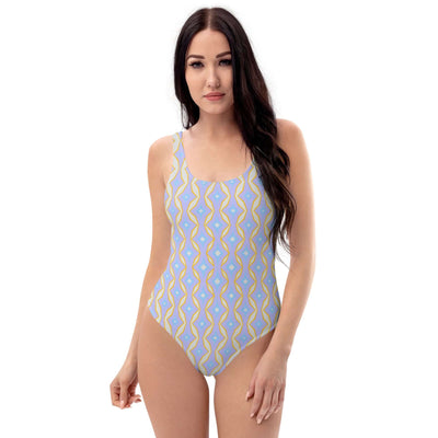 Embrace trendy colors and a cheeky fit with our Pastel Paradise One-Piece Swimsuit. Enjoy 4-way stretch and ultimate comfort from sizes 2XS to 6XL. at Design Dose