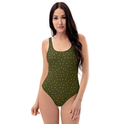 Dive into style with the Olive Elegance Swimsuit. Trendy colors, 4-way stretch, low back, cheeky fit, and sizes 2XS to 6XL for ultimate comfort. at Design Dose