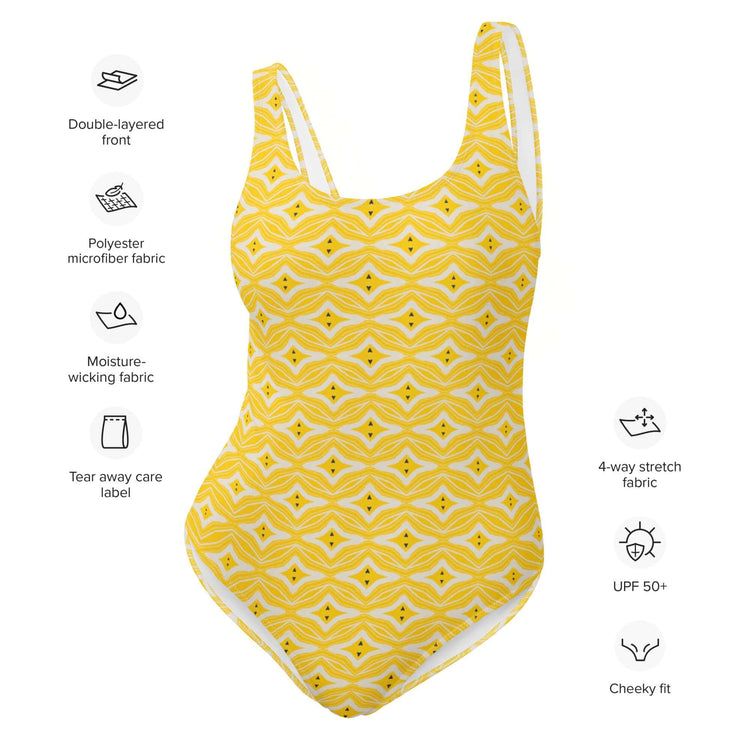 Citrus Chic One-Piece Swimsuit - Stylish & Comfortable at Design Dose