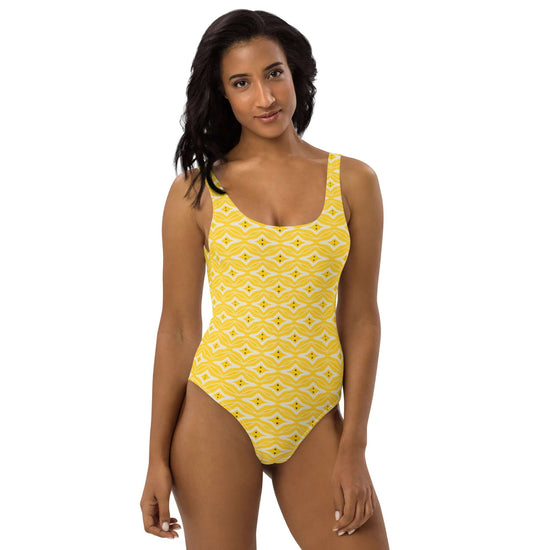 Citrus Chic One-Piece Swimsuit - Stylish & Comfortable at Design Dose