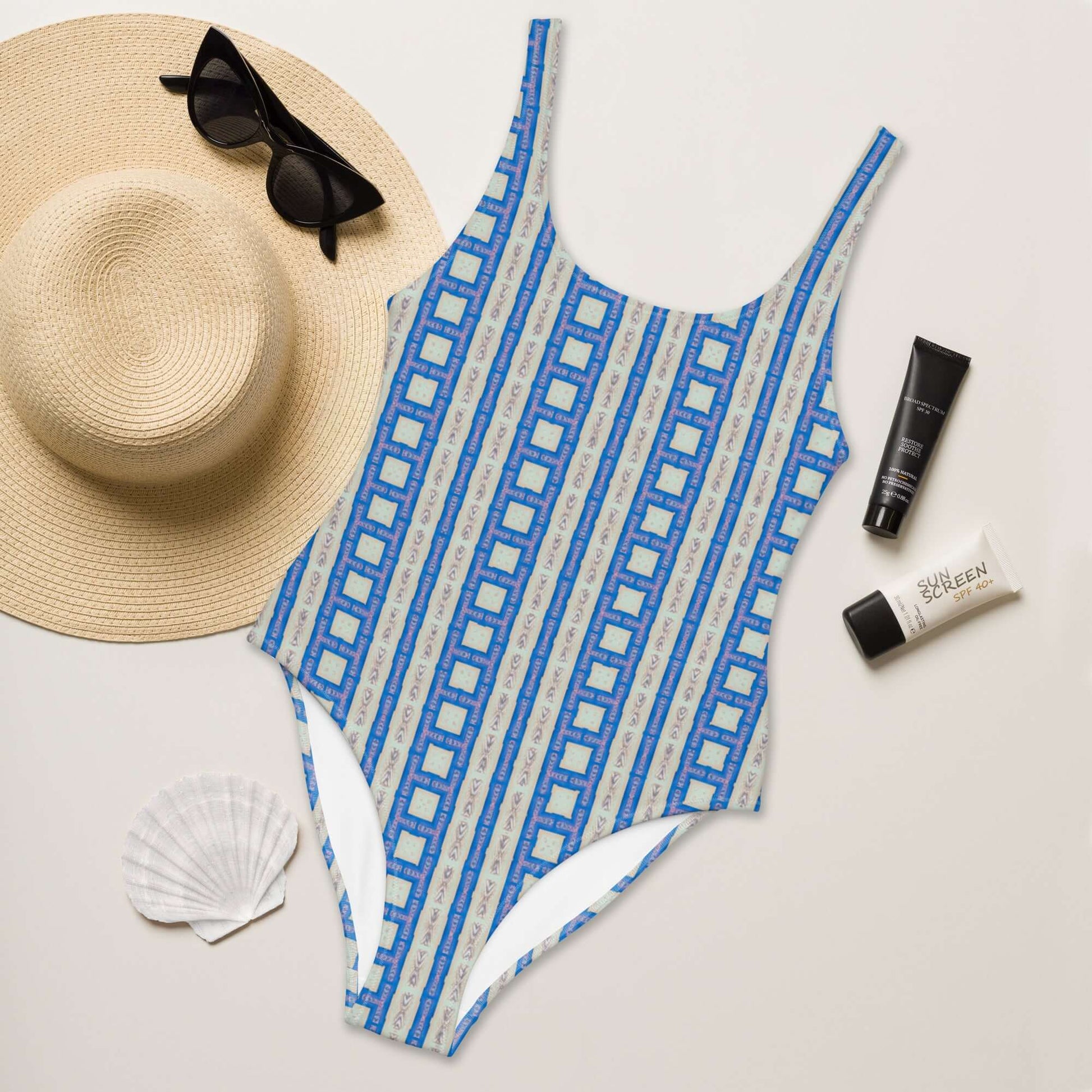 Celestial Mist One-Piece Swimsuit - Stylish & Comfortable at Design Dose