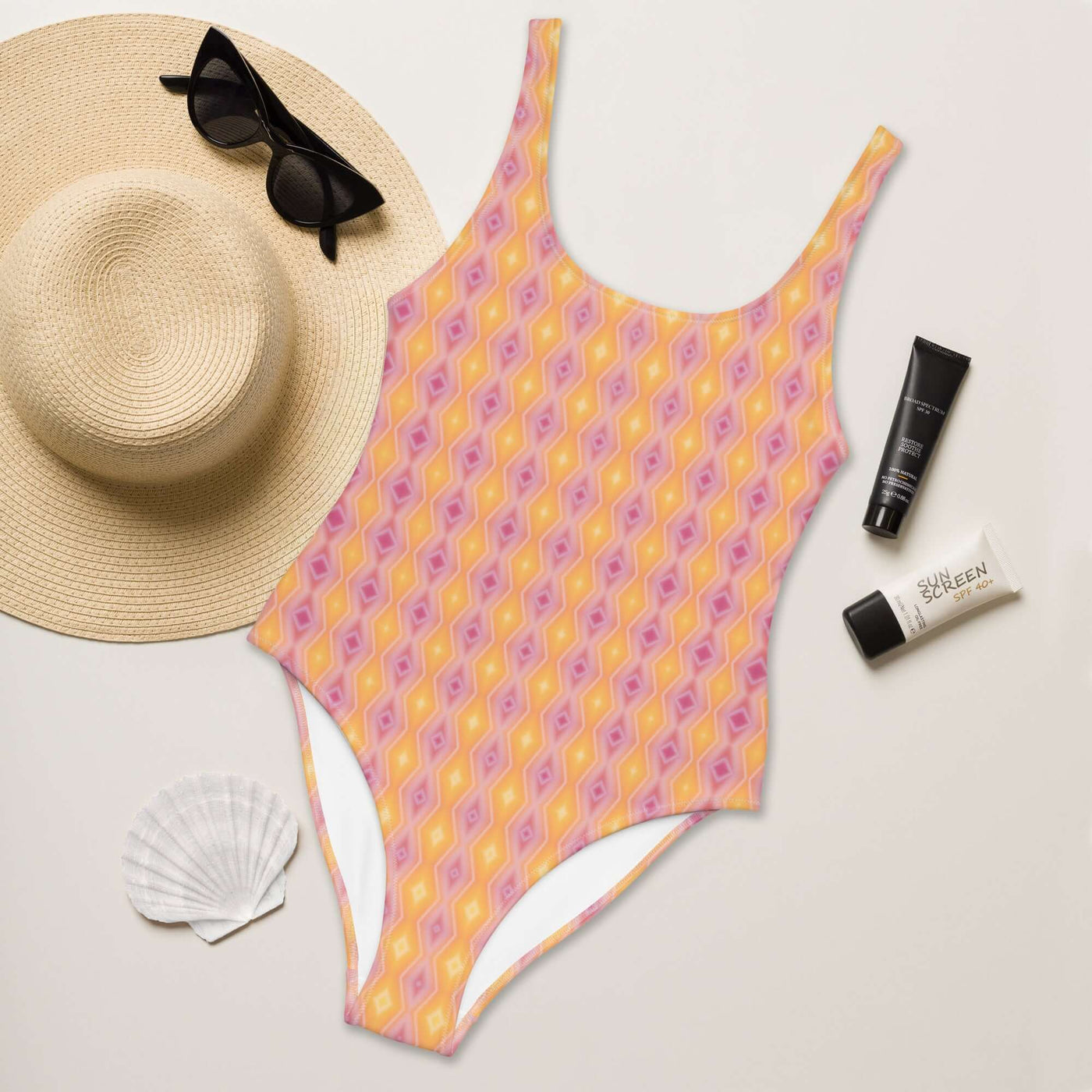 Pink Lemonade One-Piece Swimsuit - Stylish & Trendy at Design Dose