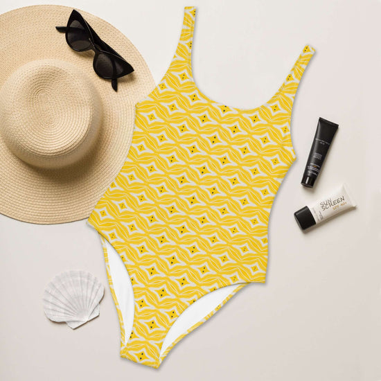 Citrus Chic One-Piece Swimsuit - Stylish & Comfortable at Design Dose