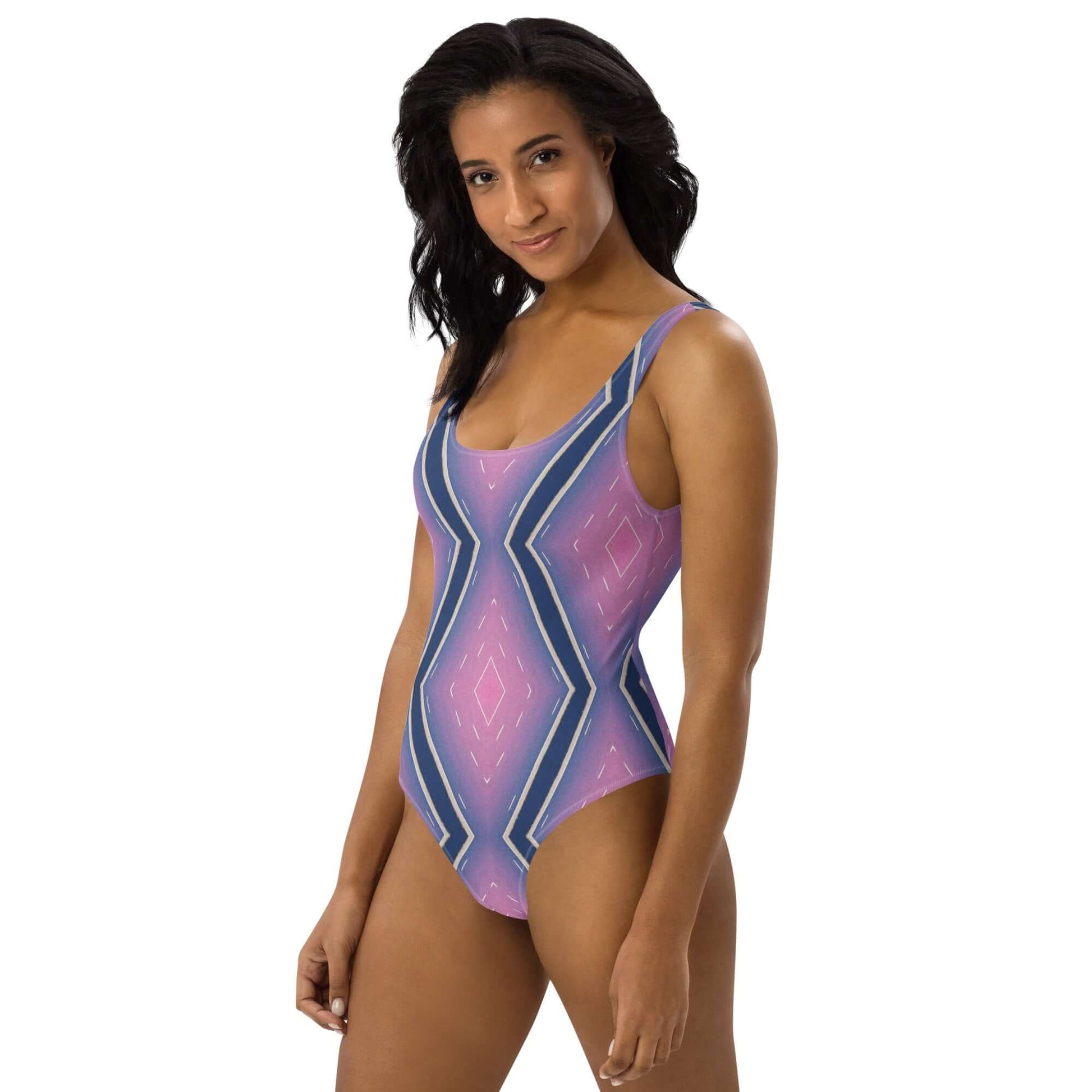 Stylish Floral Fusion One-Piece Swimsuit at Design Dose