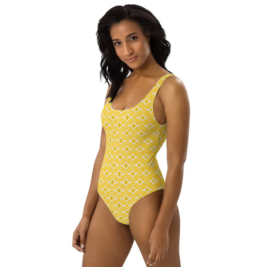 Citrus Chic One-Piece Swimsuit - Stylish & Comfortable at Design Dose