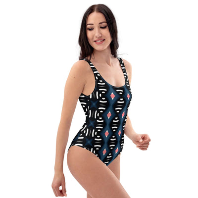 Stylish Midnight Oasis One-Piece Swimsuit at Design Dose