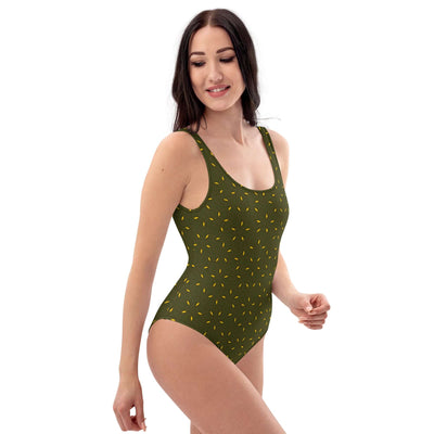 Dive into style with the Olive Elegance Swimsuit. Trendy colors, 4-way stretch, low back, cheeky fit, and sizes 2XS to 6XL for ultimate comfort. at Design Dose