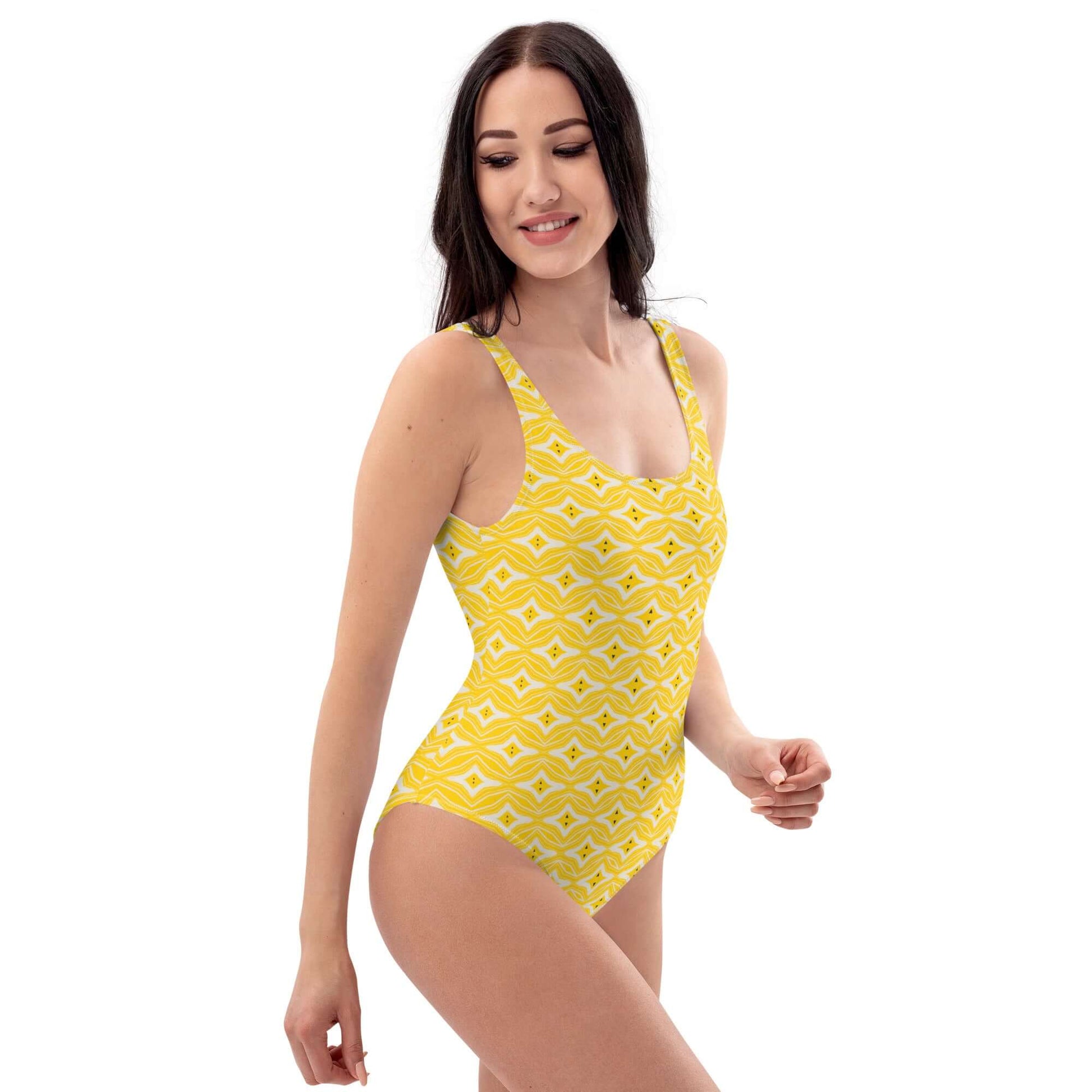 Citrus Chic One-Piece Swimsuit - Stylish & Comfortable at Design Dose