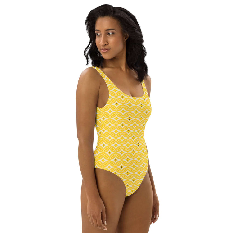 Citrus Chic One-Piece Swimsuit - Stylish & Comfortable at Design Dose