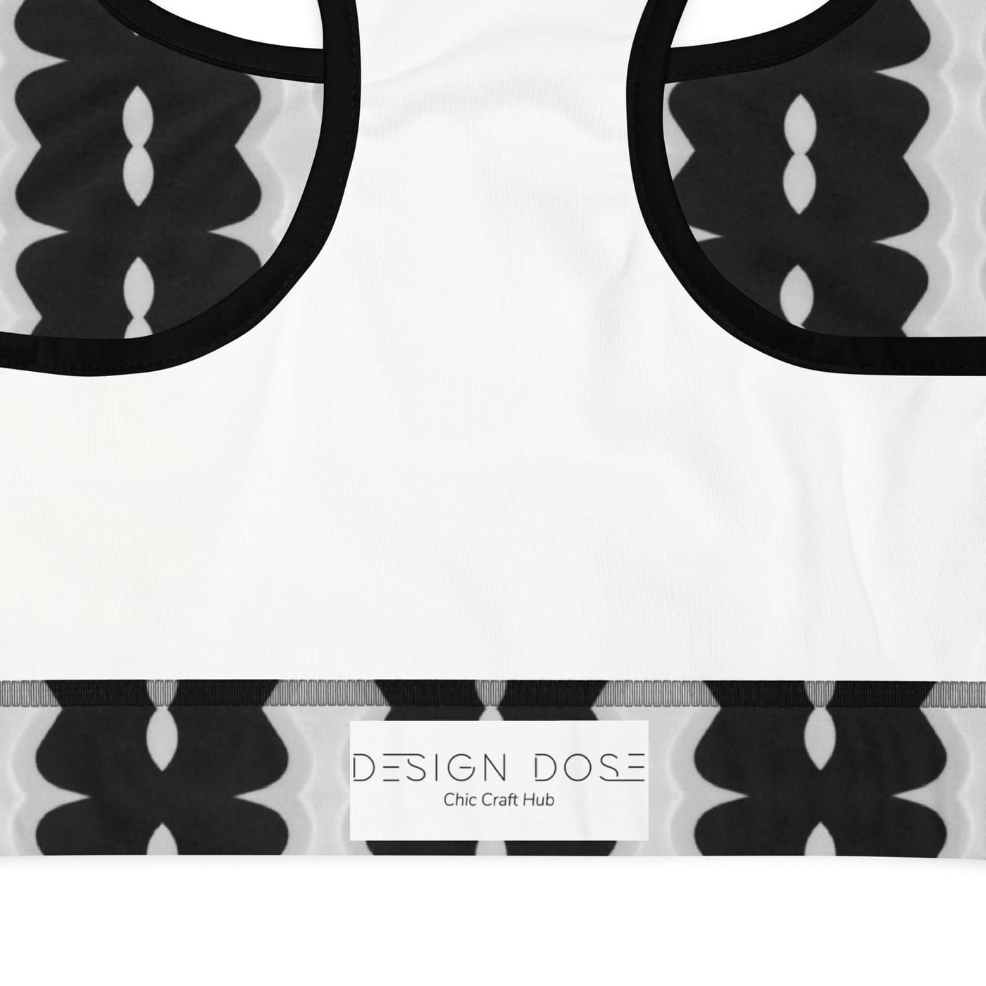 Monochrome Essence-Lines Padded Sports Bra at Design Dose