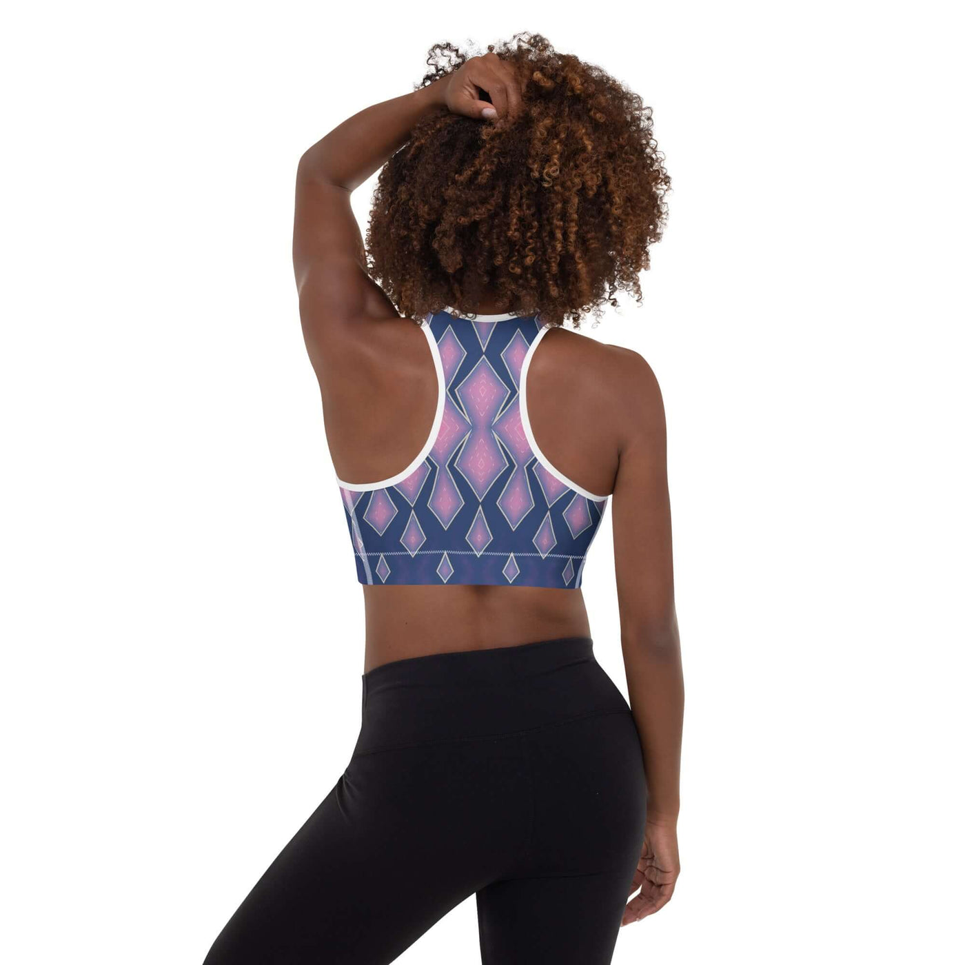 Floral Fusion Padded Sports Bra - Stylish & Comfy at Design Dose