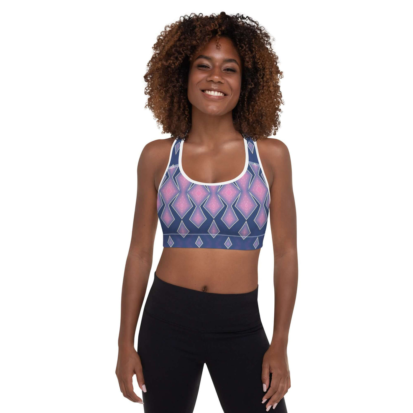 Floral Fusion Padded Sports Bra - Stylish & Comfy at Design Dose