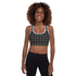 Stylish Monochrome Padded Sports Bra - Good Support at Design Dose